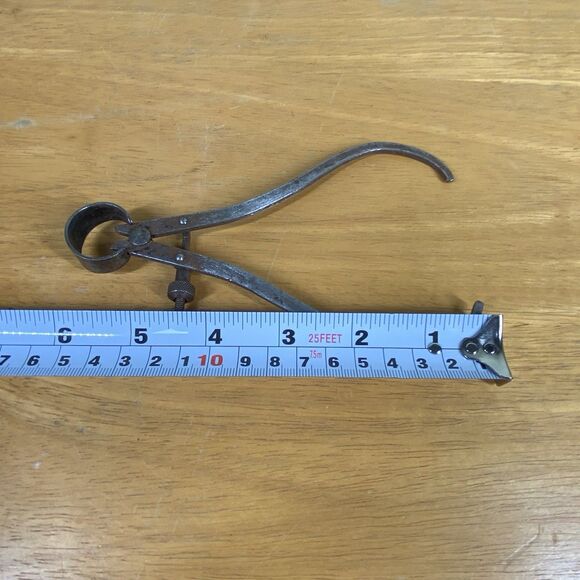 Vintage WLC 6-inch Flat Leg Outside Spring Caliper Machinist Tool READ - Picture 6 of 8